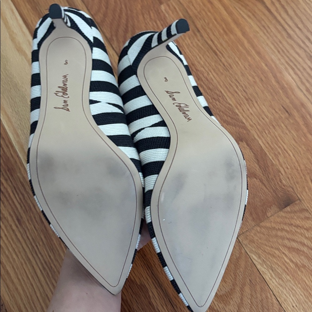 NEW Sam Edelman Hazel - Striped Pointed-Toe Heels - Picture 6 of 6